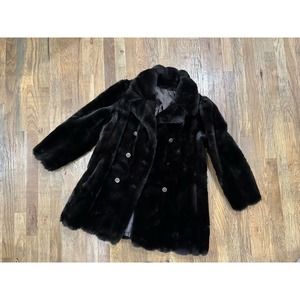 Faux Mink Fur Coat Vintage Mob Wife